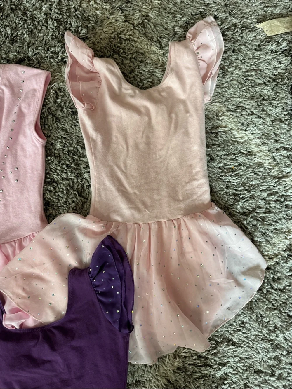 George Purple and Pink Sparkle Ballet Dress Set for Kids